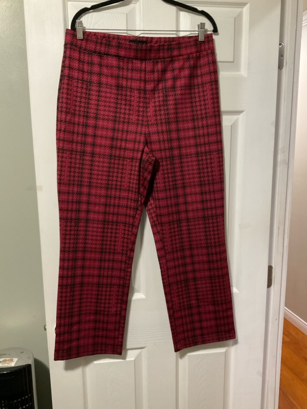 Sanctuary Red and Black Plaid Straight Leg Pants